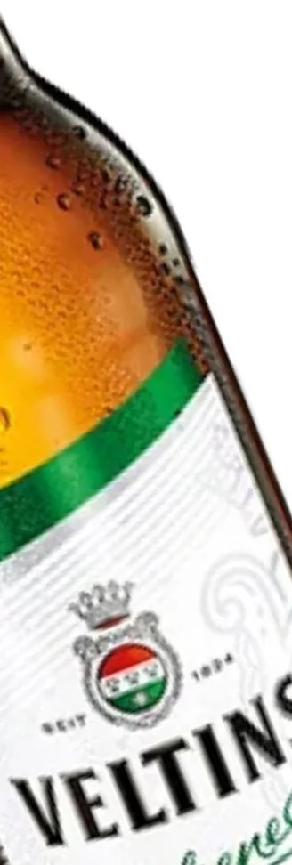 Detalle de la etiqueta de Veltins Pilsener